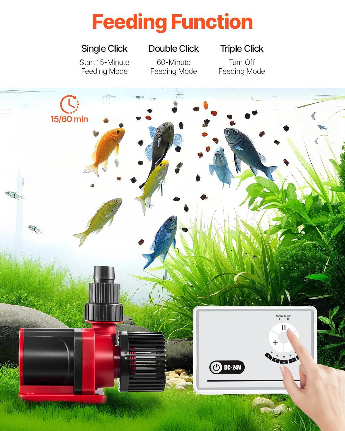 Aquarium Water Pump 24V DC With Controller 2642GPH