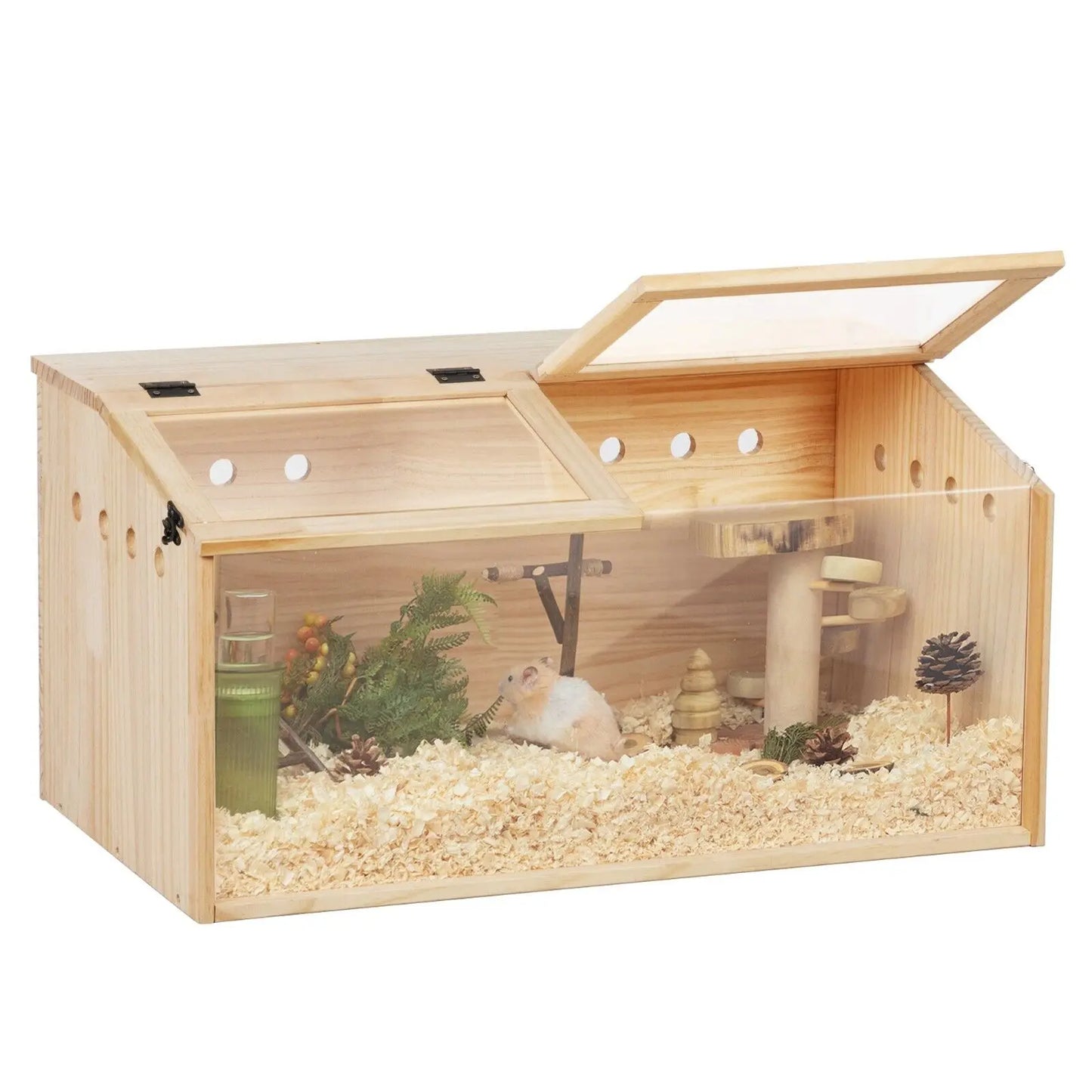 Guangdong Wooden Hamster Cage With Openable Top Hideout