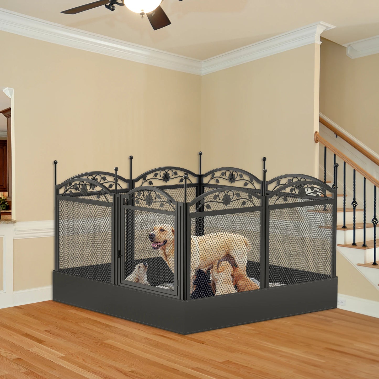 Bingopaw Heavy Duty Dog Playpen For Outdoor Indoor Use