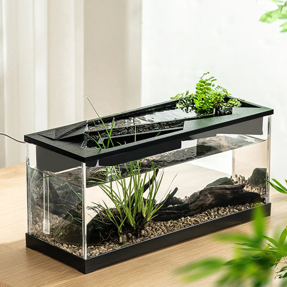 Hign-concerned Aquarium Tank With Built In Light And Water Pump