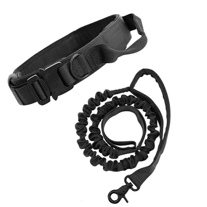 JANPET Adjustable Tactical Dog Leash And Nylon Collar For MediumToLarge
