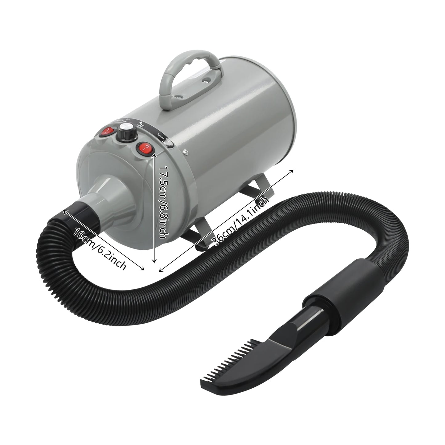 2200W Professional Pet Grooming Dryer With Adjustable Speed Nozzles