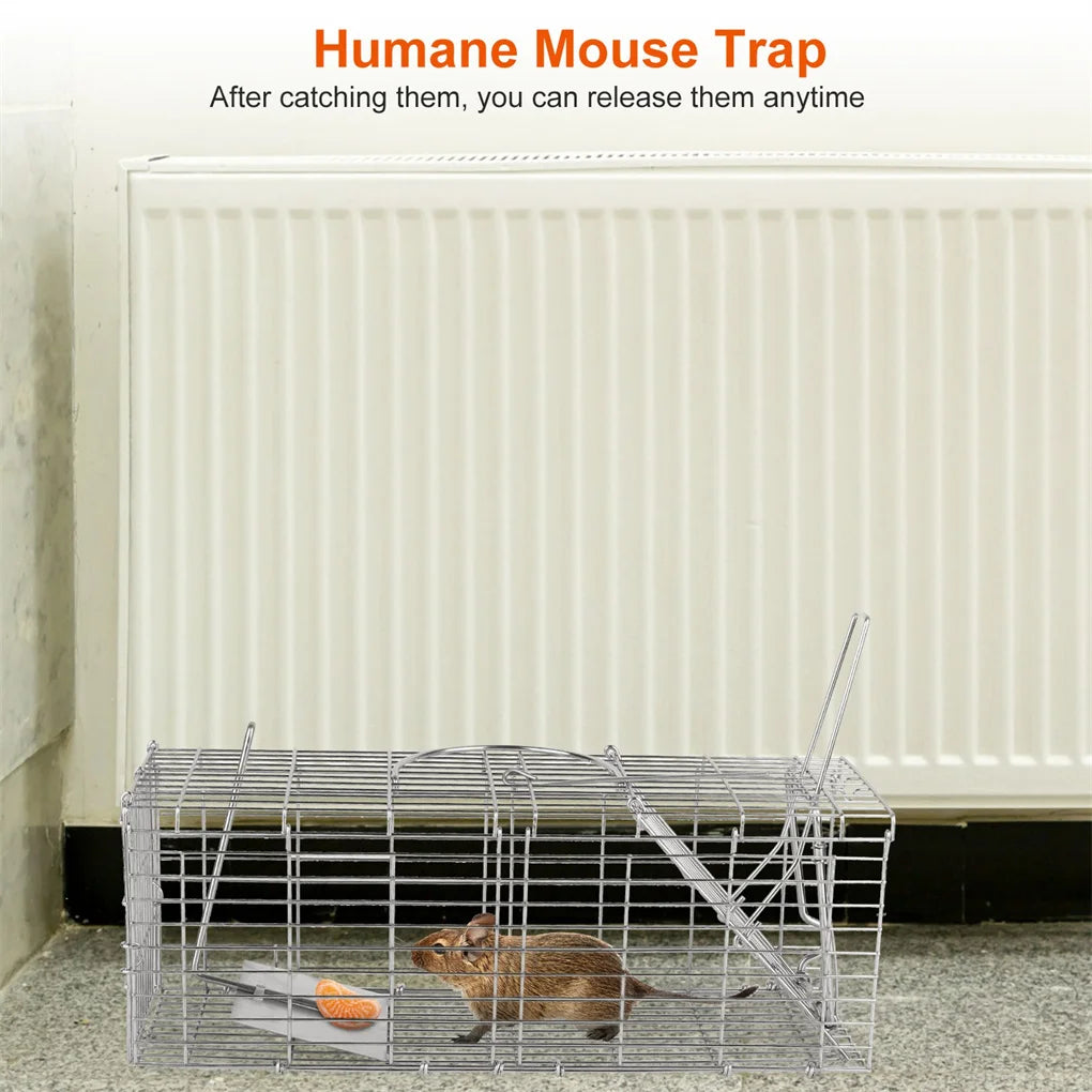 Hign-concerned Foldable Humane Rat Trap Cage With Detachable L-Shaped Rod