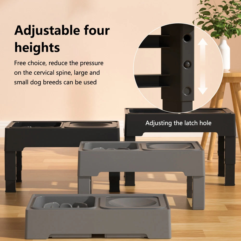 TWISTER.CK Elevated Slow Feeder Dog Bowl Stand Anti Slip