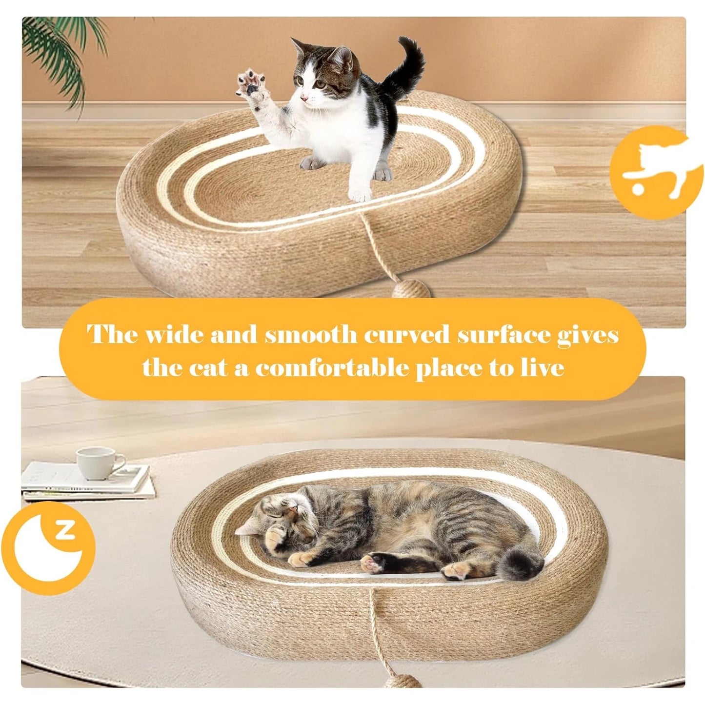 Guangdong Cat Scratching Bed 3 In 1 Sisal Indoor Pad