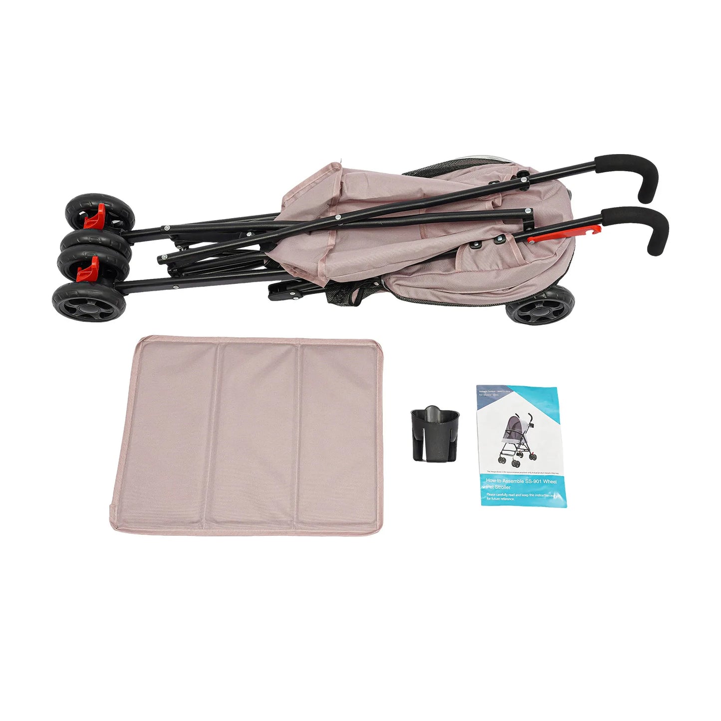 Breed Pet Stroller For Dogs And Cats Lightweight Foldable