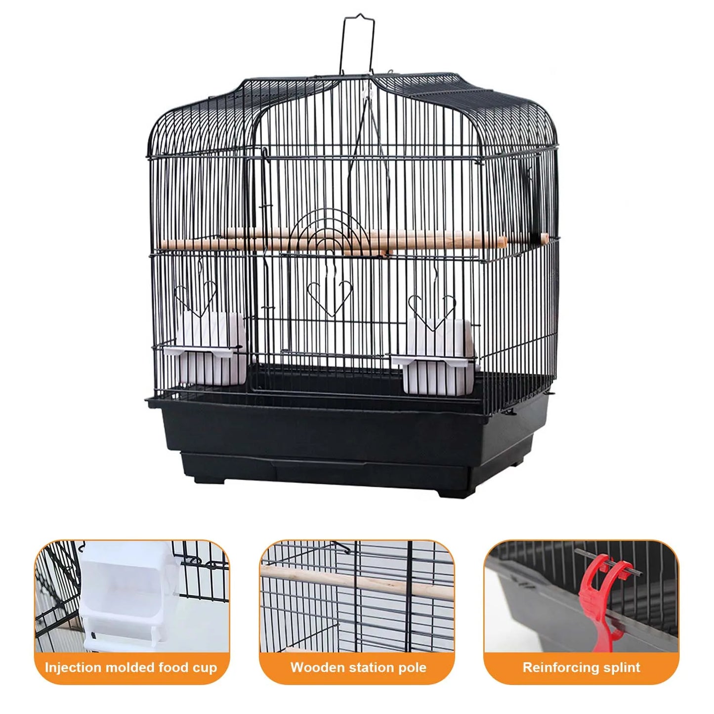 TWISTER.CKCN Travel Bird Cage With Handle Carrier For Small Birds