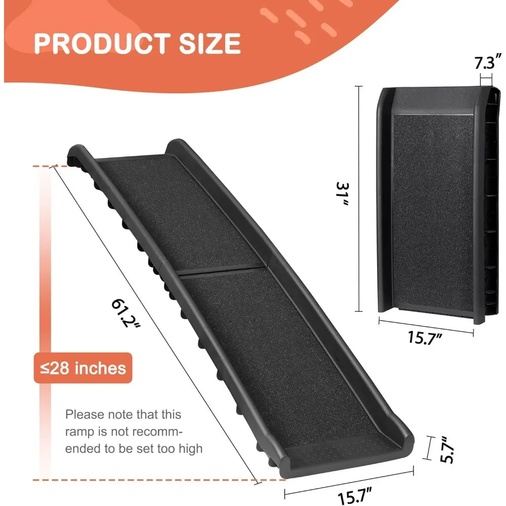 Folding Car Ramp For Large Dogs Safe Non Slip Travel