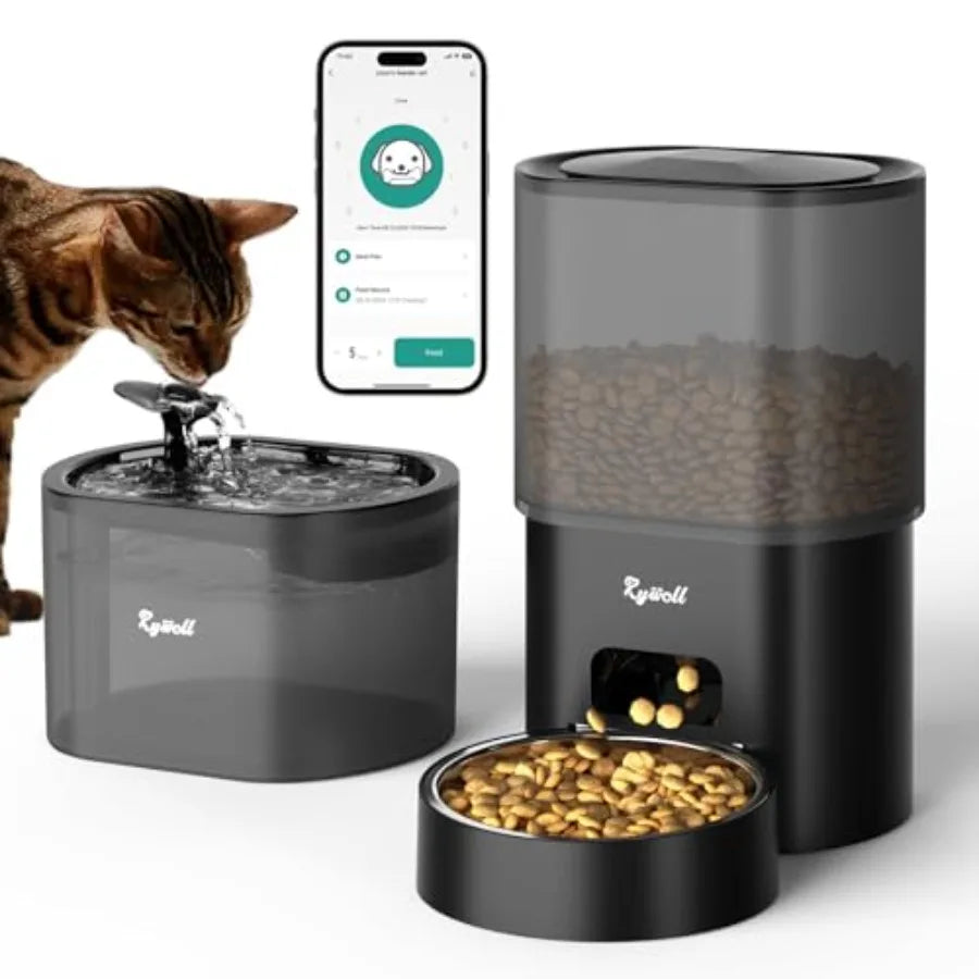 Hign-concerned Automatic Cat Feeder And Water Fountain For Pets