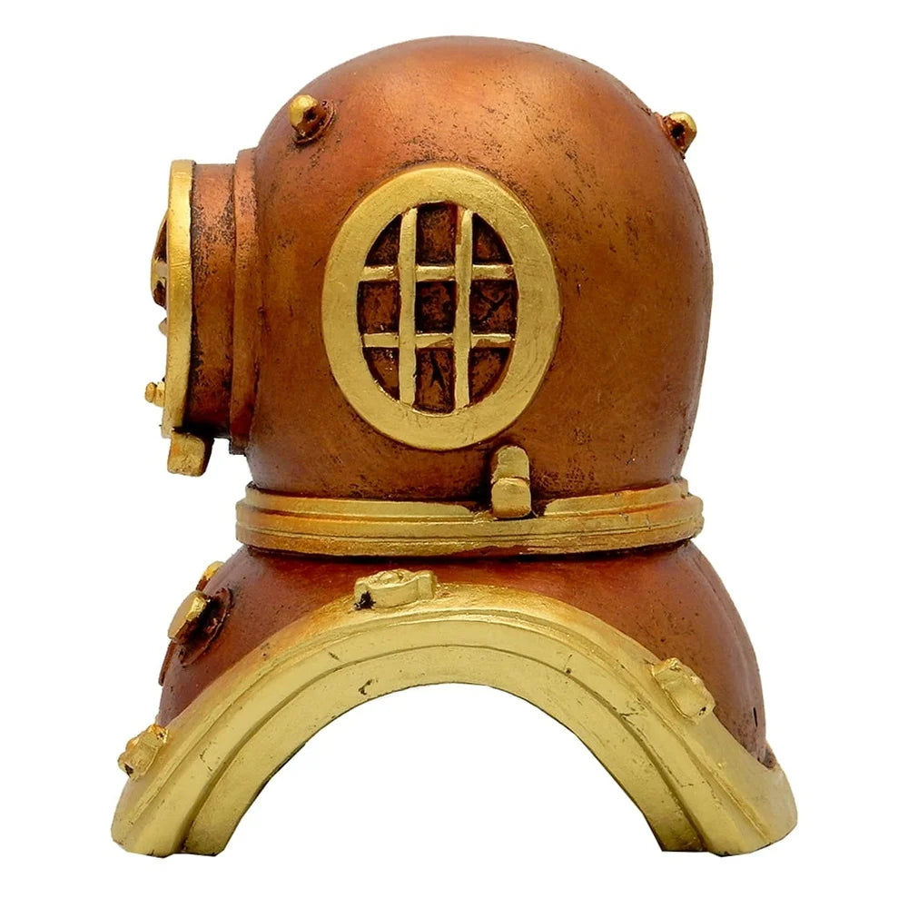 XMSJ Helmet Aquarium Ornament Polyresin Fish Tank Decor Freshwater