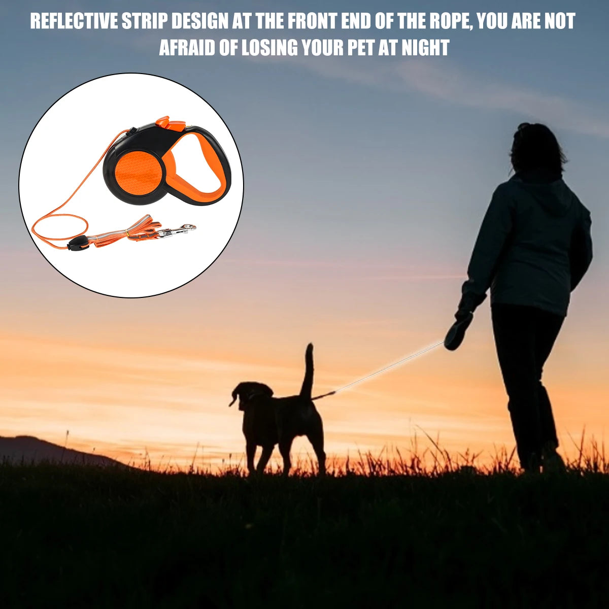 Willstar Heavy Duty Retractable Dog Leash With Reflective Tape