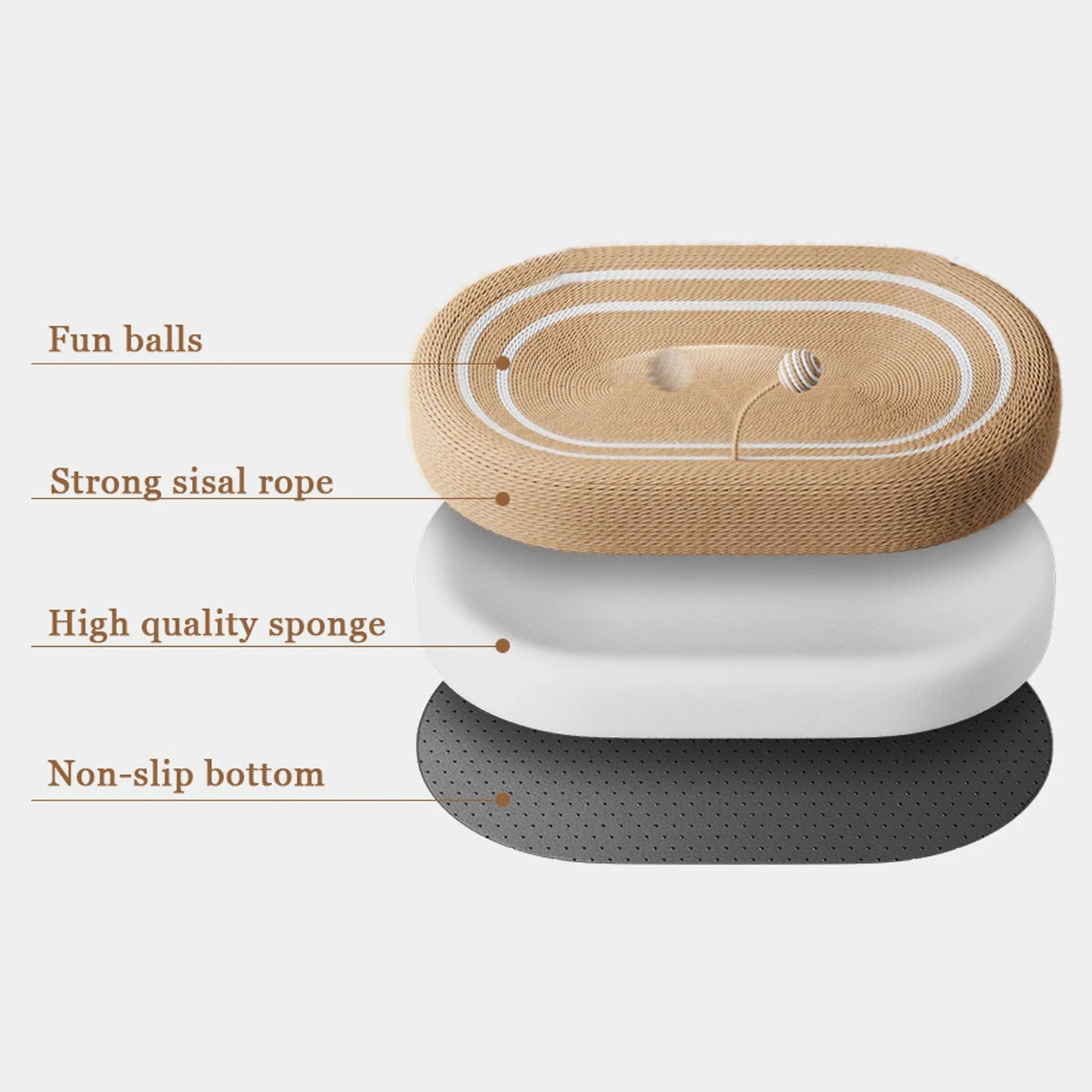 Guangdong Cat Scratching Bed 3 In 1 Sisal Indoor Pad