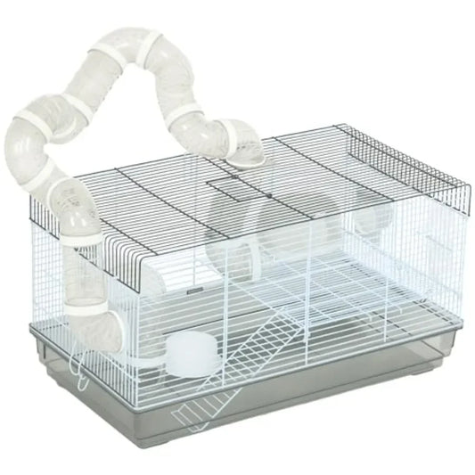 Guangdong Hamster Cage Two Levels With Tubes Exercise Wheel