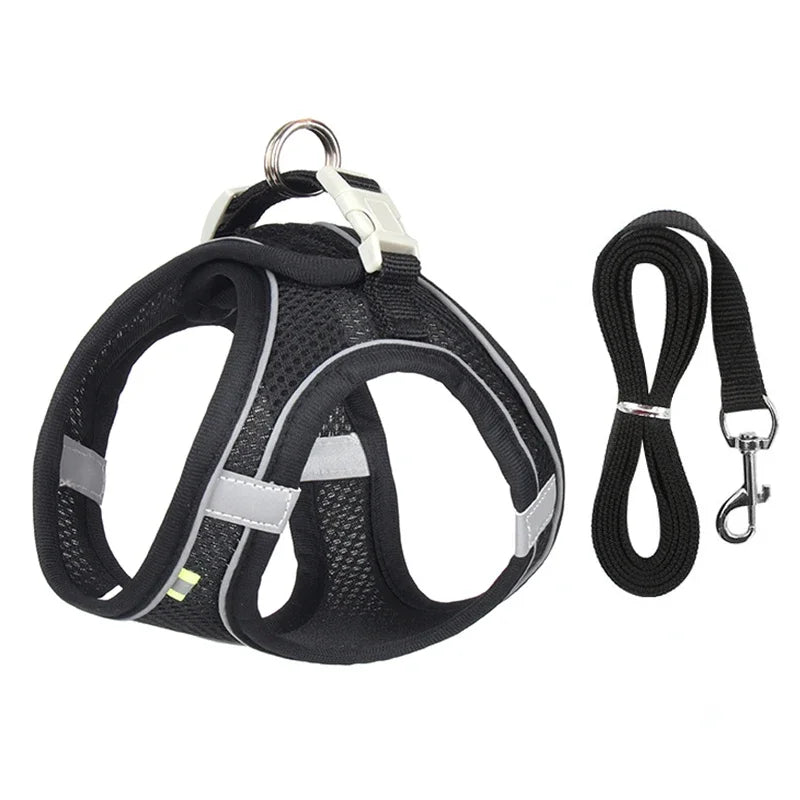 Guangdong Puppy Harness Set Adjustable Leash Vest Dogs Cats