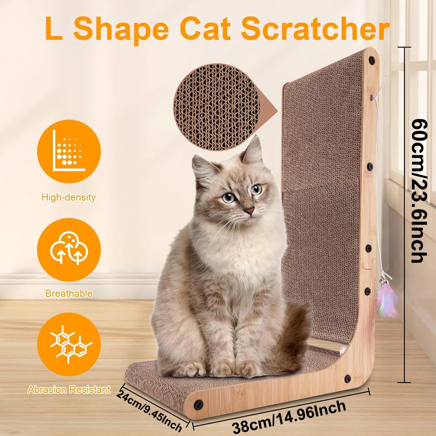 Guangdong L Shape Cat Scratcher Pad for Indoor Cats