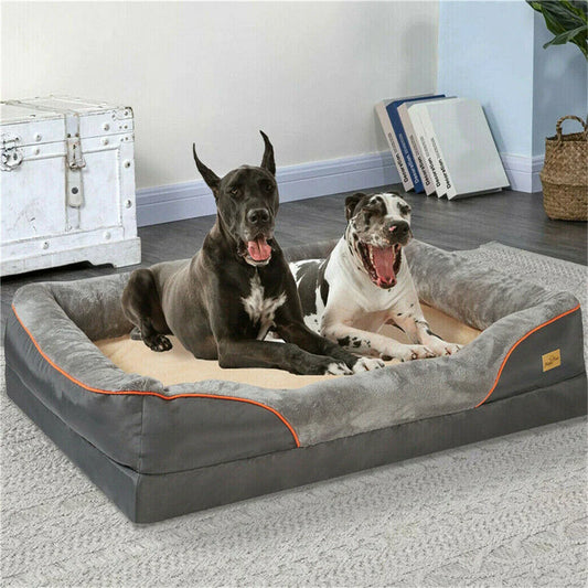 BORWARTCN Orthopedic Memory Foam Waterproof Dog Bed With Removable Cover
