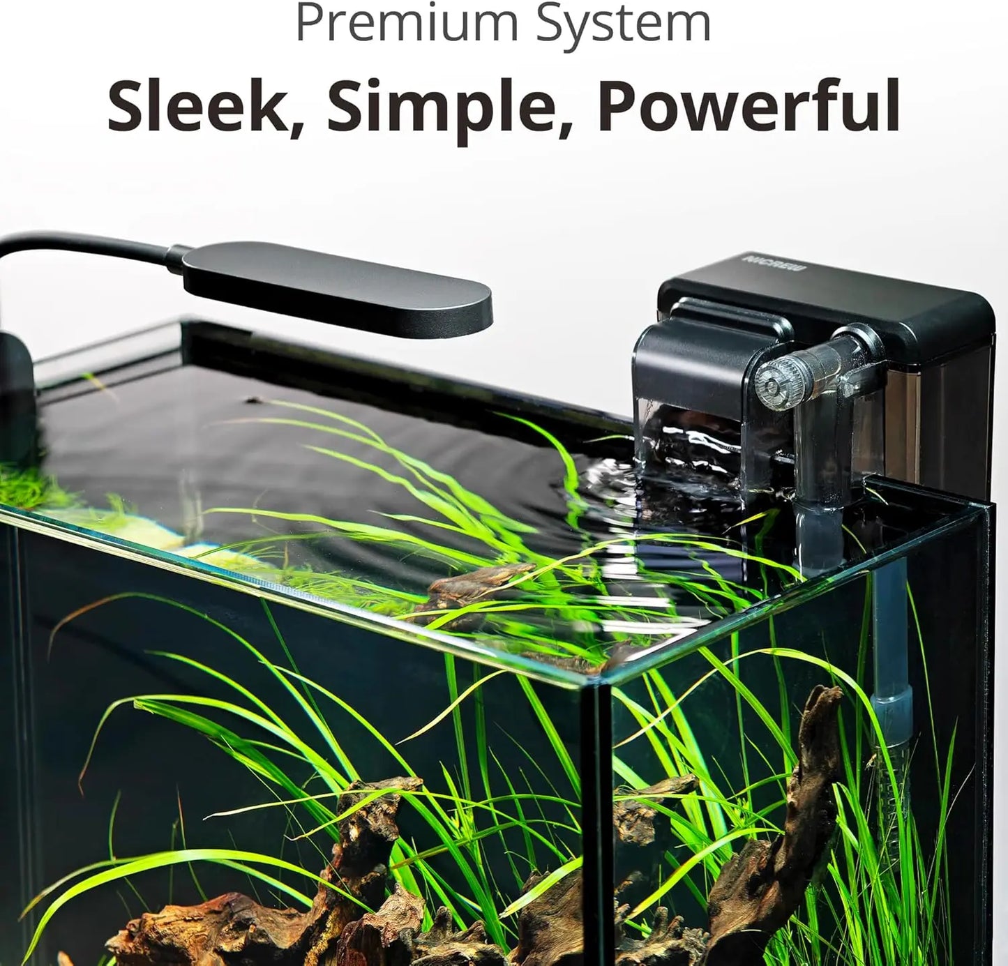 Nano Nature Rimless Aquarium Kit for Desktop Fish Tank