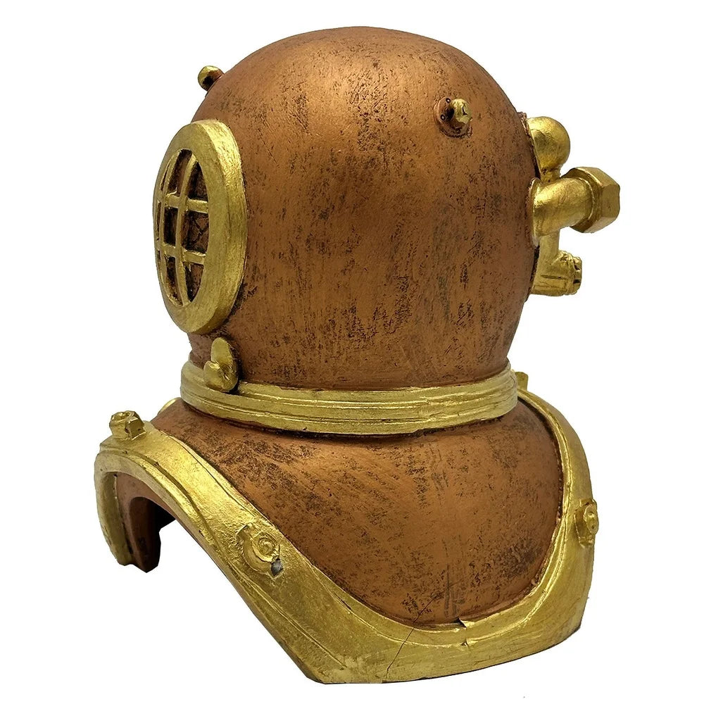 XMSJ Helmet Aquarium Ornament Polyresin Fish Tank Decor Freshwater