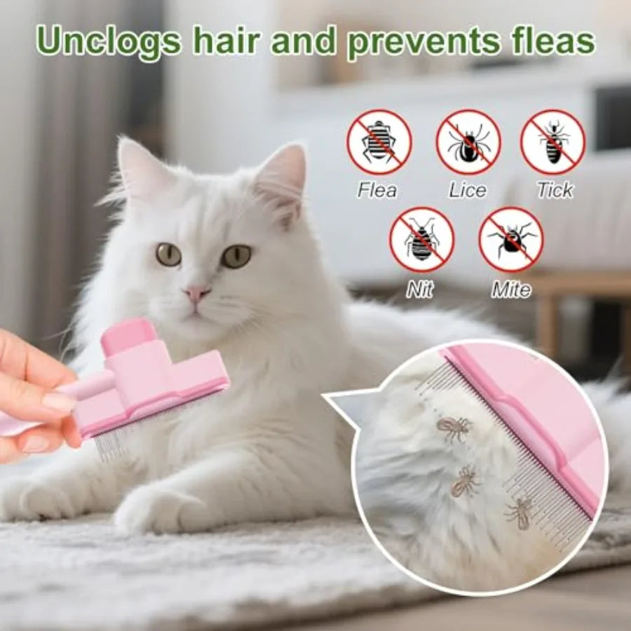 Hign-concerned Pet Flea Comb Grooming Kit for Cats and Dogs