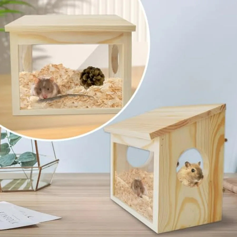 Hign-concerned Hamster Digging Box With Sand Bath And Acrylic Plate