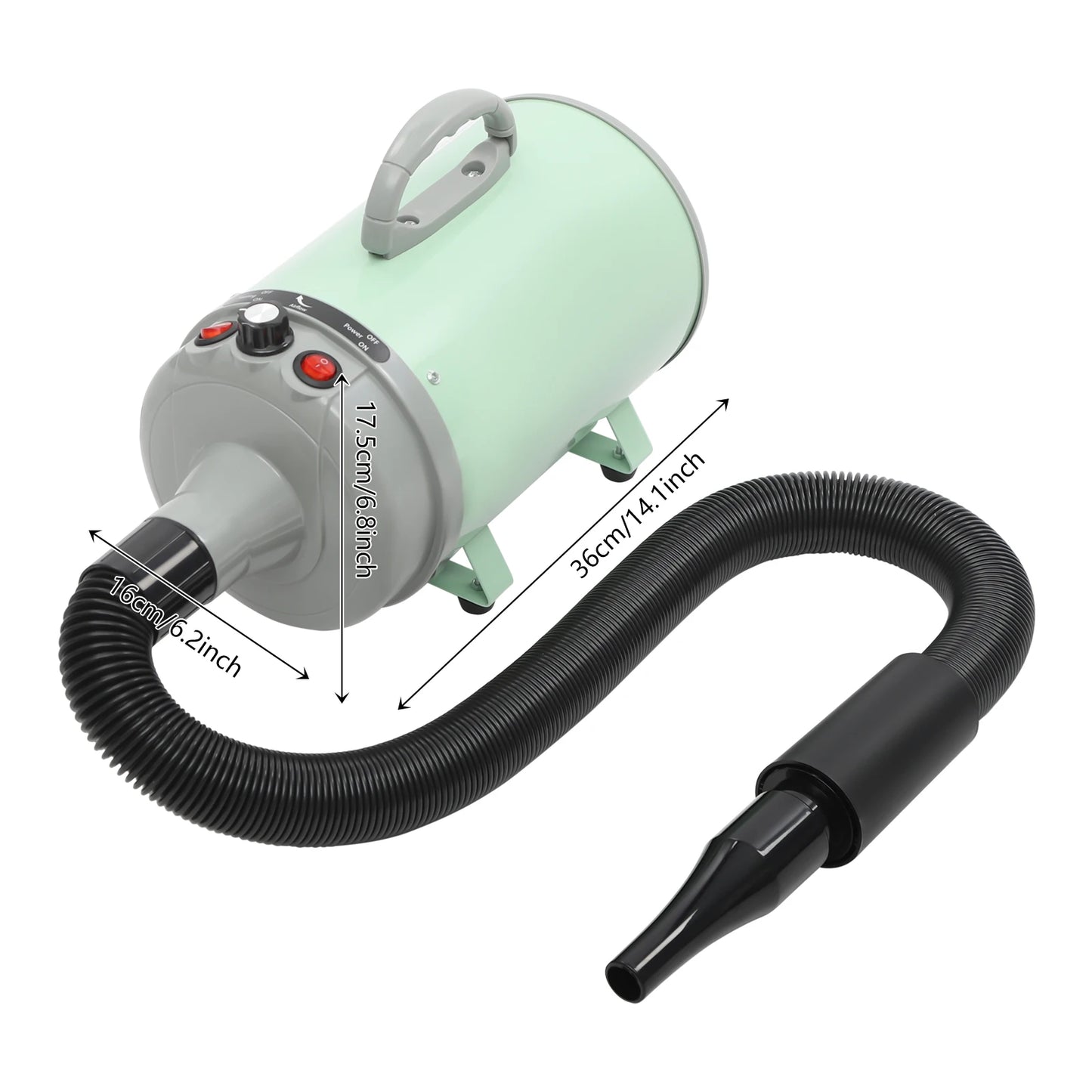 2200W Professional Pet Grooming Dryer With Adjustable Speed Nozzles