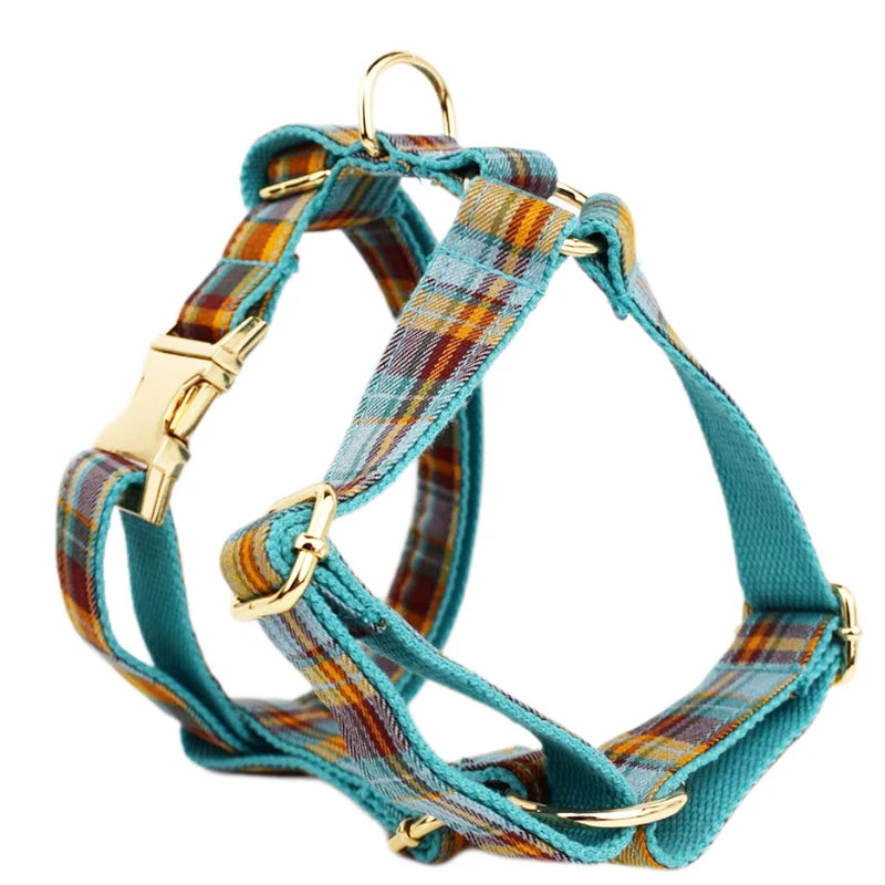 YTYINCN Personalized Logo Cotton Pet Collar Leashes Harness Bow Set