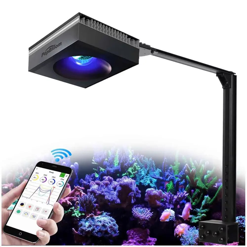 PopBloom RL90 RL180 WiFi Full Spectrum Reef Saltwater LED Aquarium Light