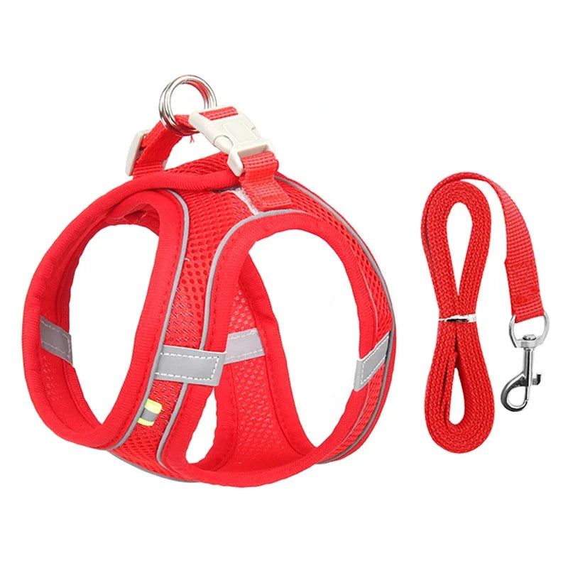 Guangdong Puppy Harness Set Adjustable Leash Vest Dogs Cats