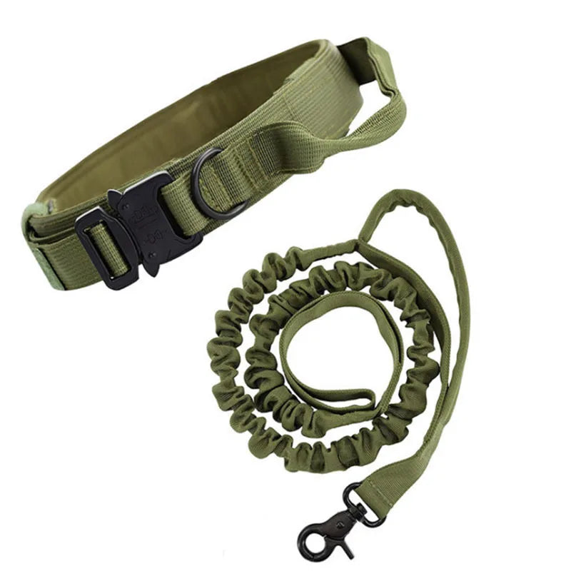 JANPET Adjustable Tactical Dog Leash And Nylon Collar For MediumToLarge