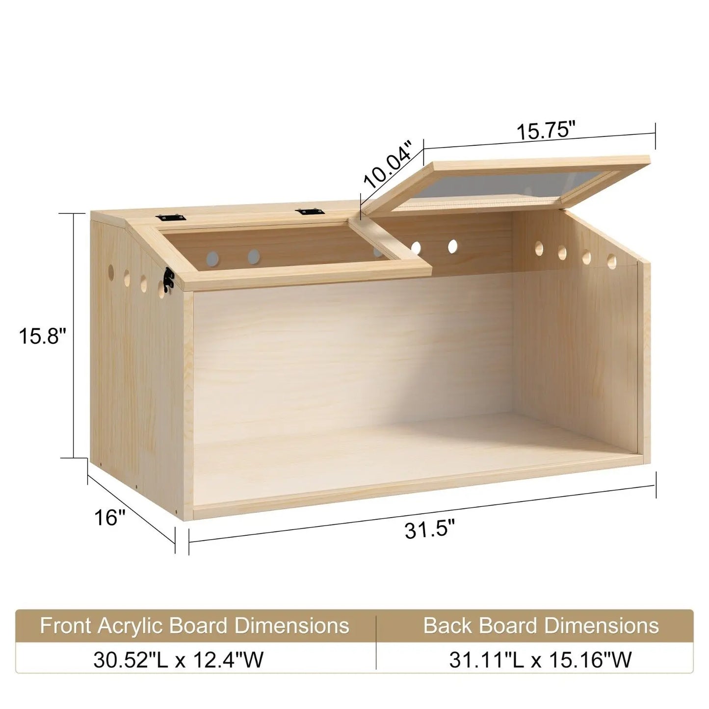 Guangdong Wooden Hamster Cage With Openable Top Hideout