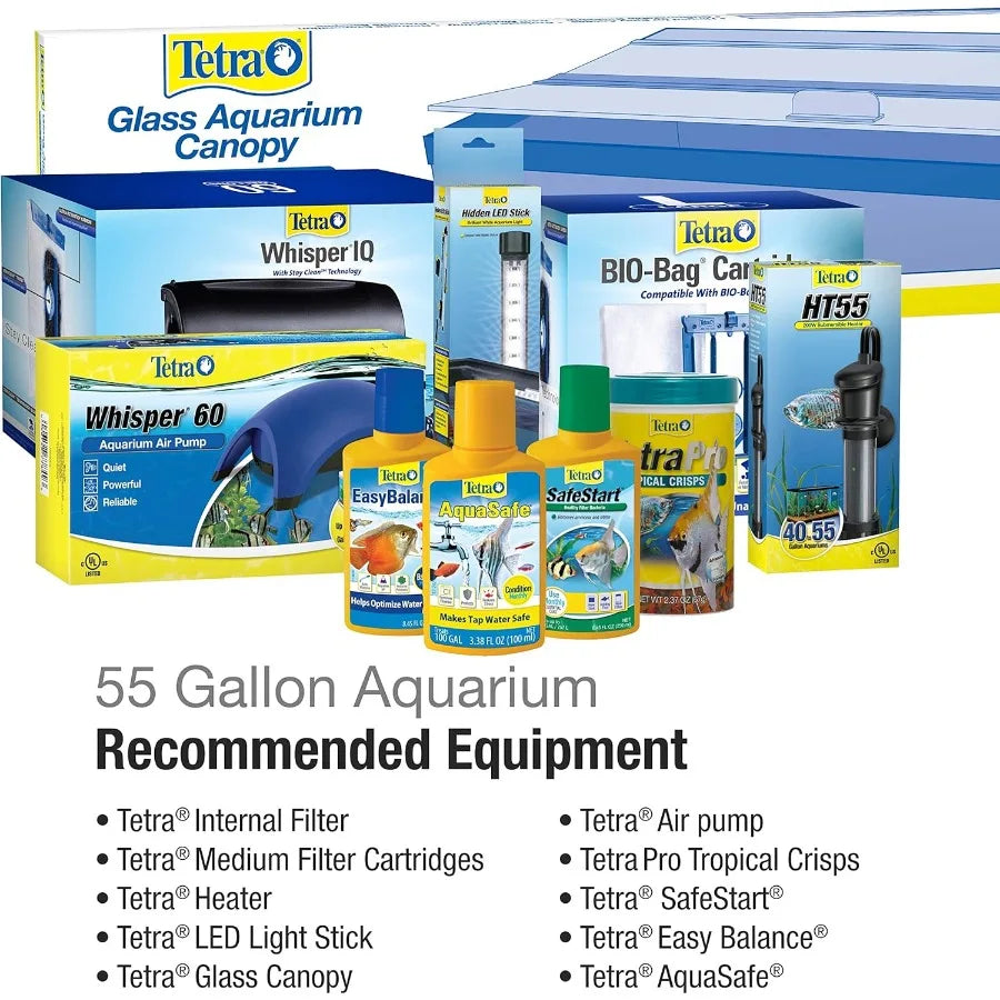 Hign-concerned Rectangular Glass Aquarium With Builtin Filtration