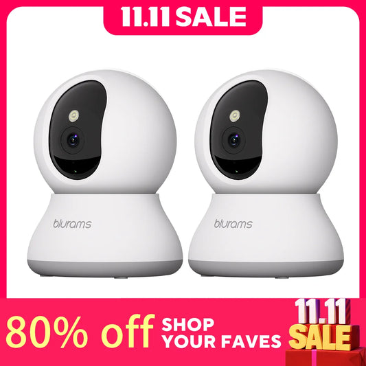 BoyKeep 2Pcs Indoor Security Camera 2K Two Way Audio