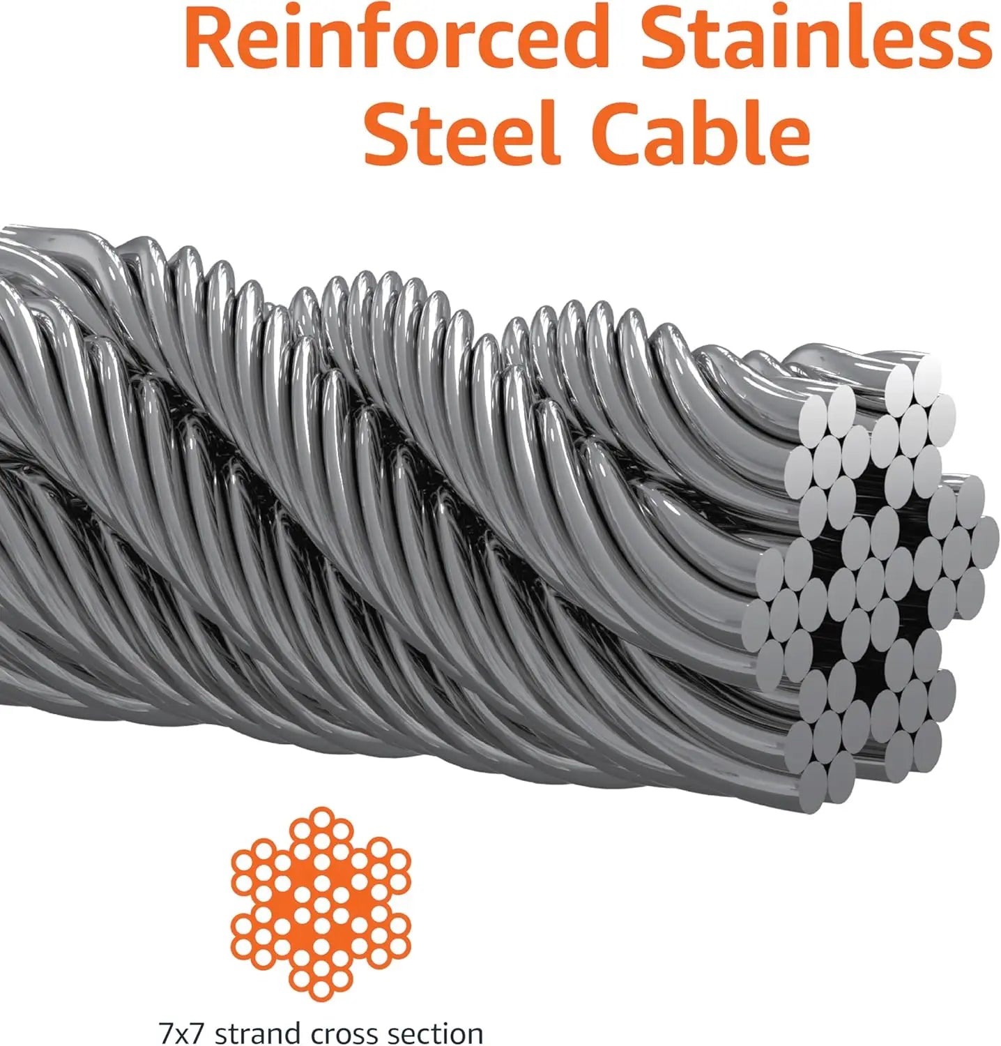 Durable Steel Tie Out Cable For Dogs With PVC Coating