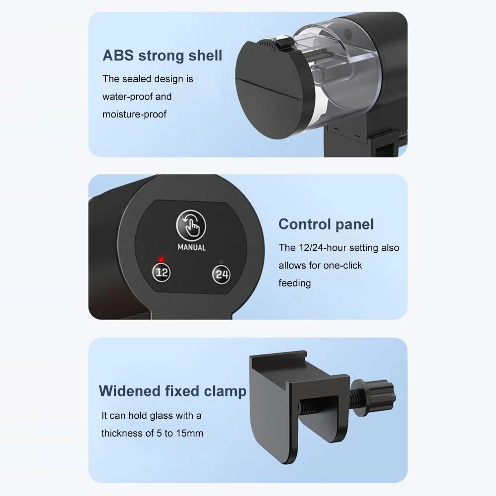 Hign-concerned Auto Fish Tank Feeder Large Capacity Intelligent Control