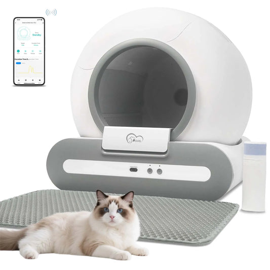 DOEL App Controlled Self Cleaning Cat Litter Box With 2.4G WiFi