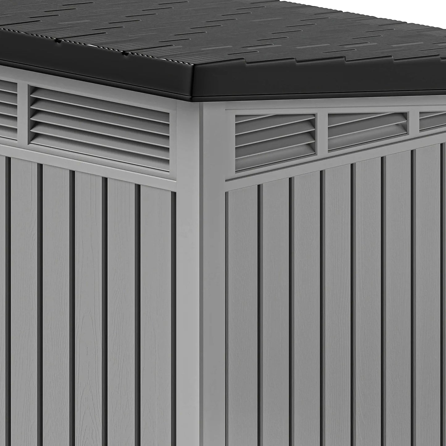 Plastic Dog House With Liftable Roof Outdoor Kennel Air Vents