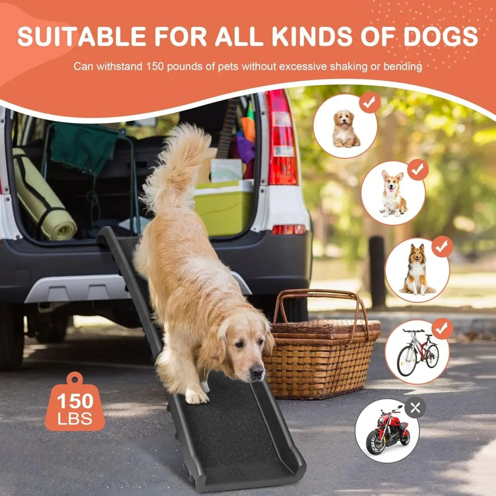 Folding Car Ramp For Large Dogs Safe Non Slip Travel